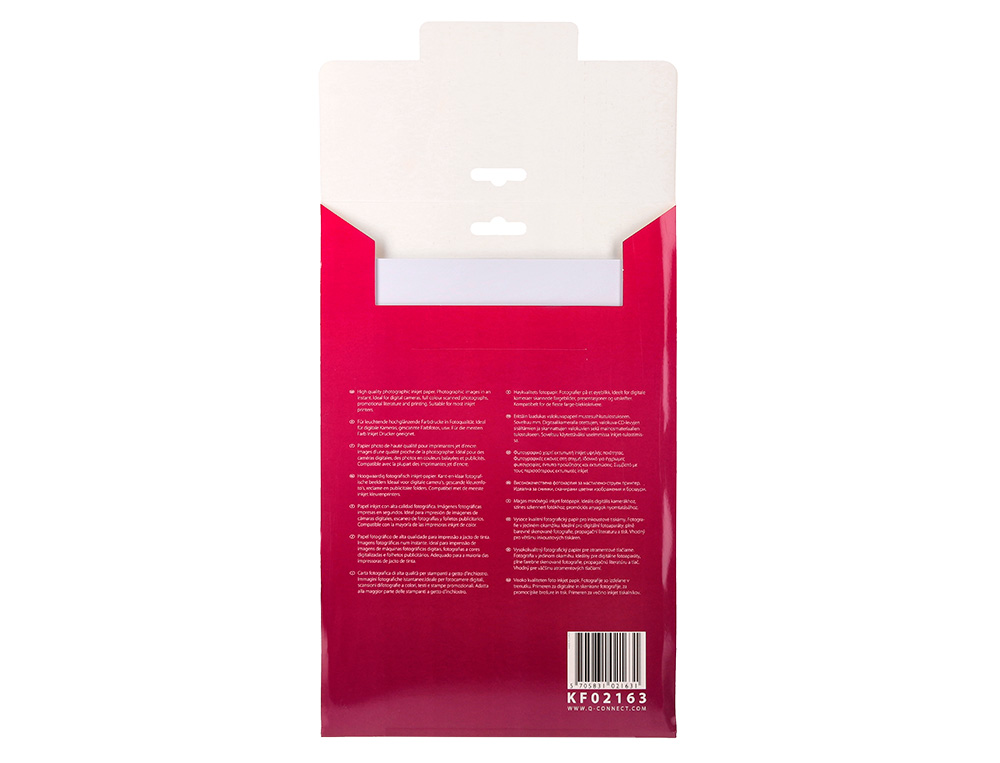 PAPEL FOTOGRAFIA Q-CONNECT GLOSSY 260 GR PAPEL REVESTIDO CAIXA 20 FOLHAS