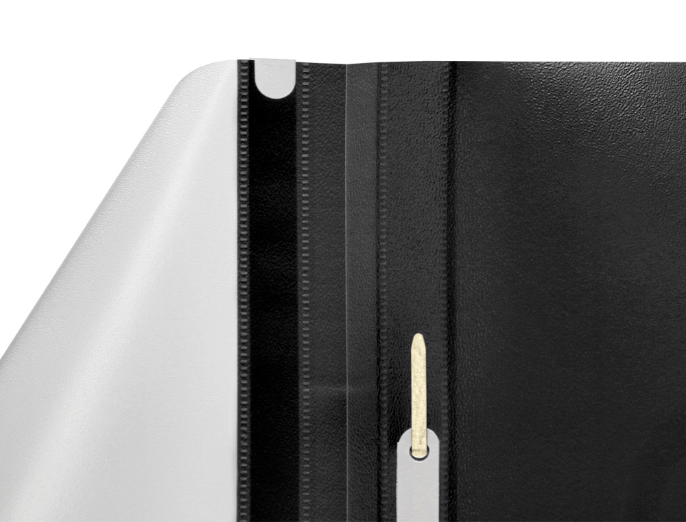 BOLSA DOSSIER Q-CONNECT FASTENER EM PLASTICO DIN A4 PRETO