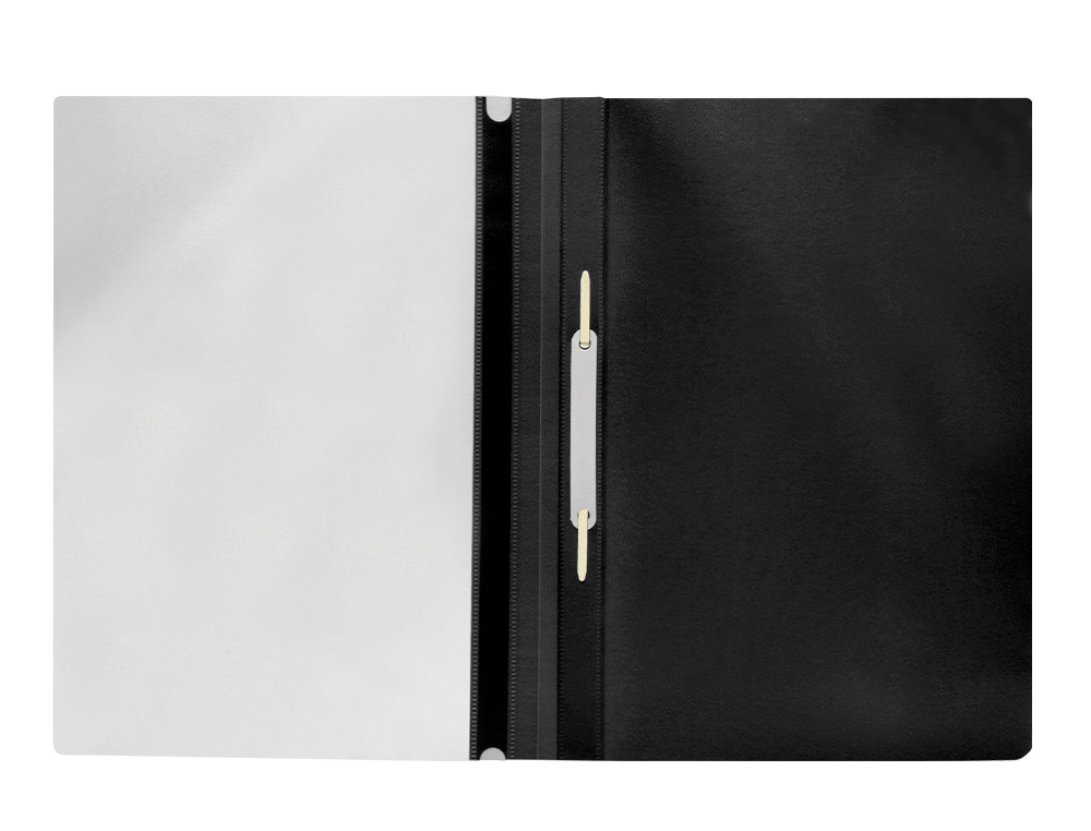 BOLSA DOSSIER Q-CONNECT FASTENER EM PLASTICO DIN A4 PRETO