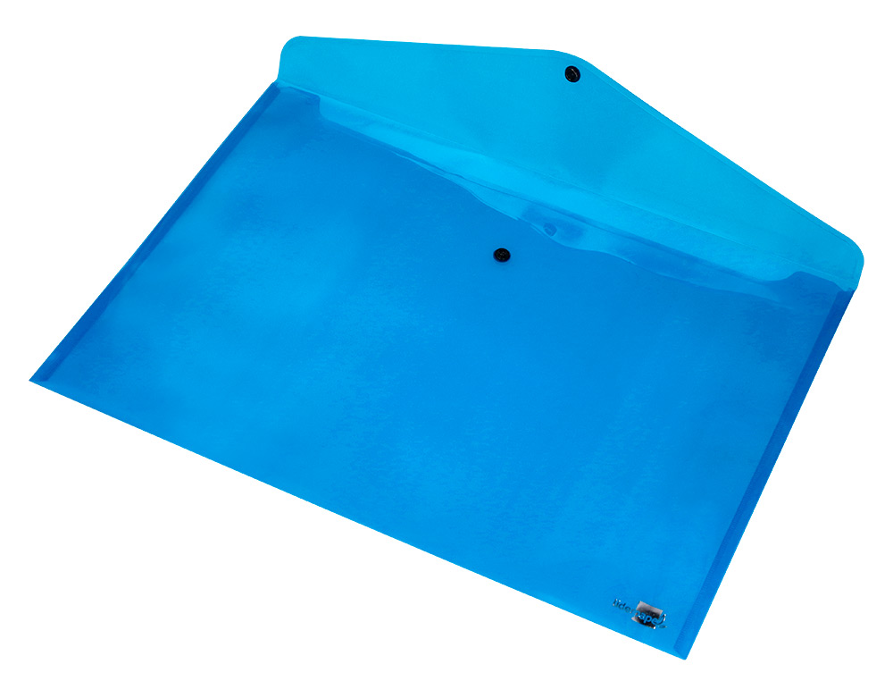 BOLSA PORTA DOCUMENTOS LIDERPAPEL COM MOLA DIN A3 AZUL