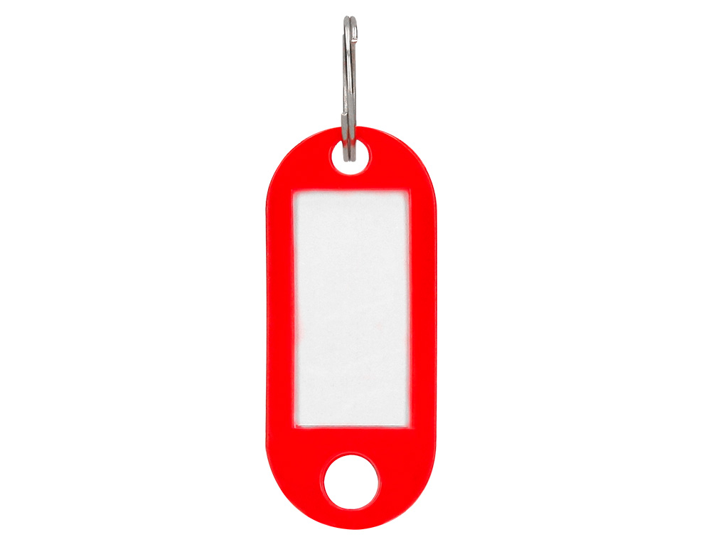 CHAVEIRO PORTA-ETIQUETAS Q-CONNECT VERMELHO CAIXA 100 UNIDADES