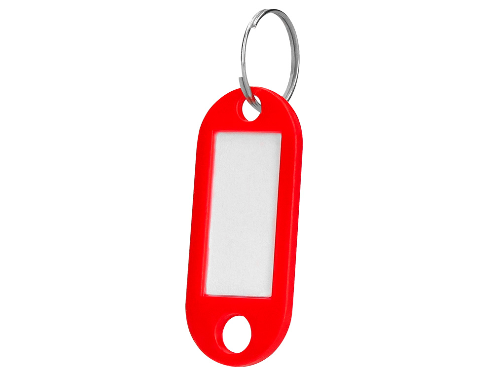 CHAVEIRO PORTA-ETIQUETAS Q-CONNECT VERMELHO CAIXA 100 UNIDADES