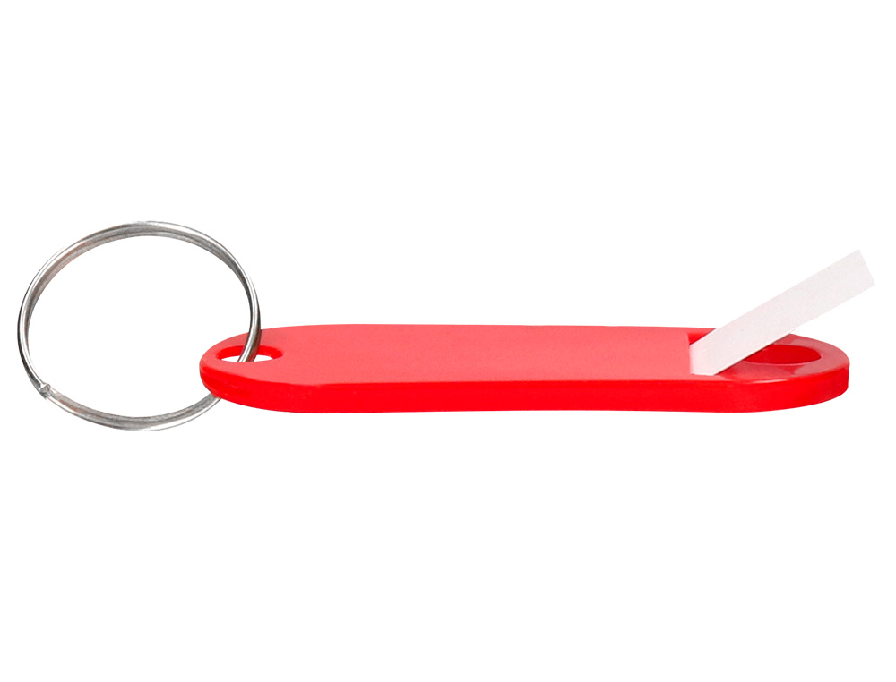 CHAVEIRO PORTA-ETIQUETAS Q-CONNECT VERMELHO CAIXA 100 UNIDADES