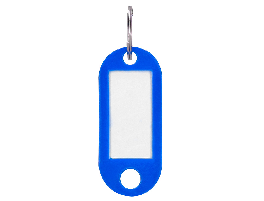 CHAVEIRO PORTA-ETIQUETAS Q-CONNECT AZUL CAIXA 100 UNIDADES