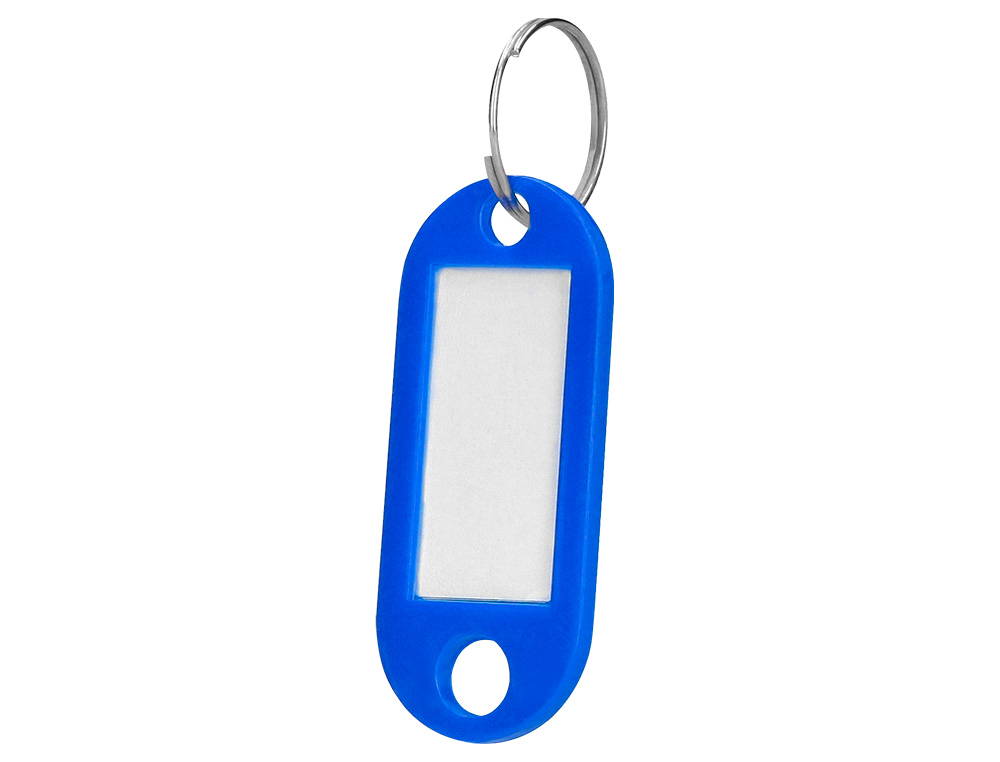 CHAVEIRO PORTA-ETIQUETAS Q-CONNECT AZUL CAIXA 100 UNIDADES