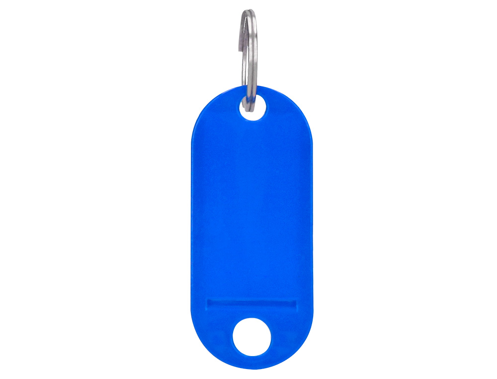 CHAVEIRO PORTA-ETIQUETAS Q-CONNECT AZUL CAIXA 100 UNIDADES