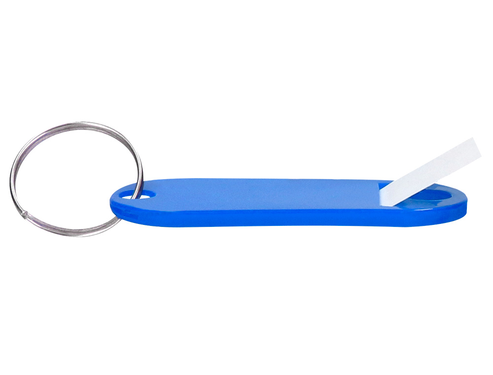 CHAVEIRO PORTA-ETIQUETAS Q-CONNECT AZUL CAIXA 100 UNIDADES