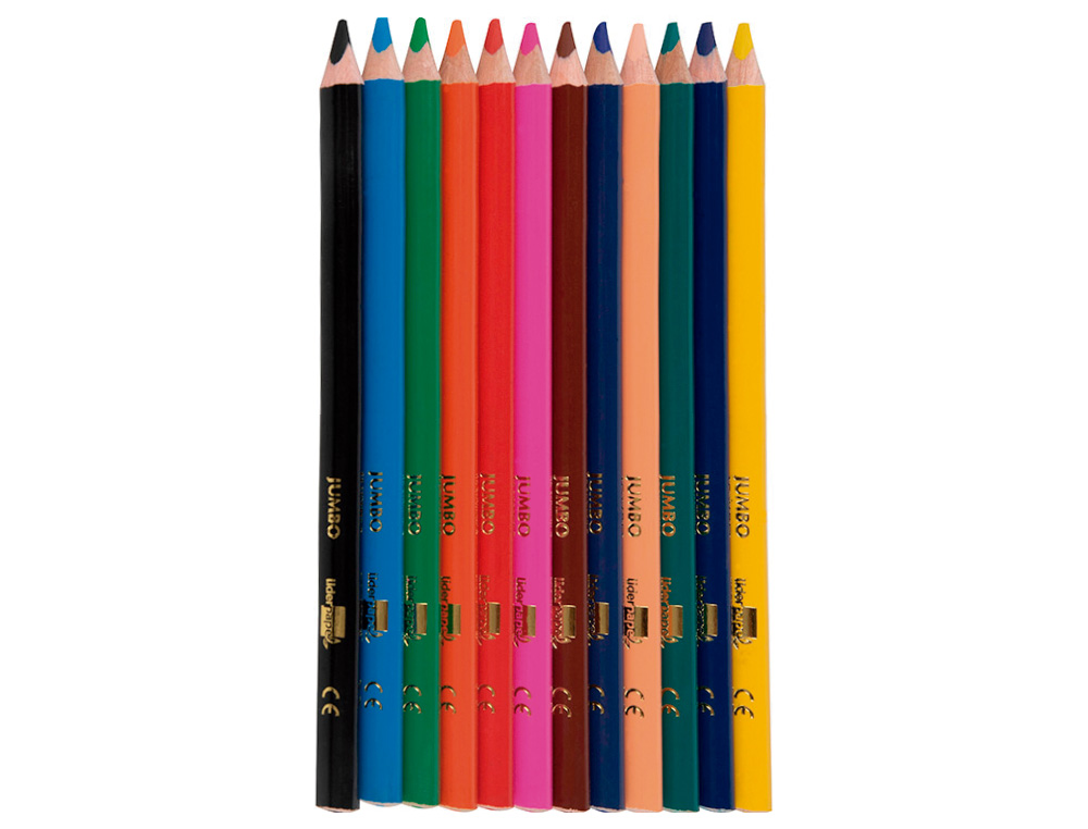 LAPIS DE COR JUMBO LIDERPAPEL 12 UNIDADES