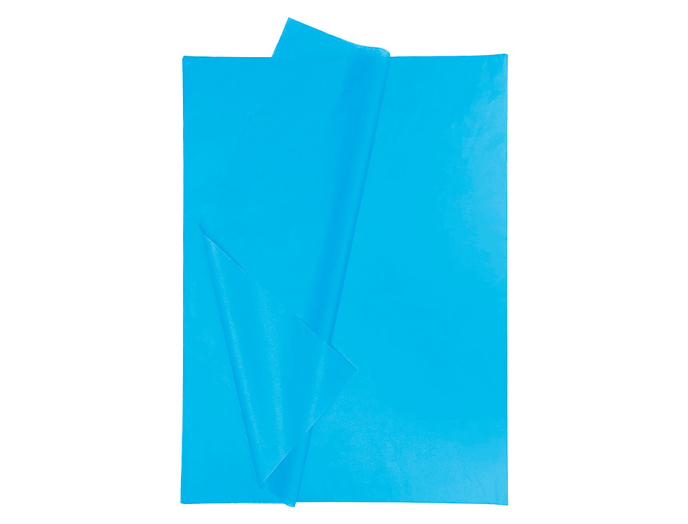 PAPEL SEDA LIDERPAPEL 52 X 76 CM 18 GR CELESTE
