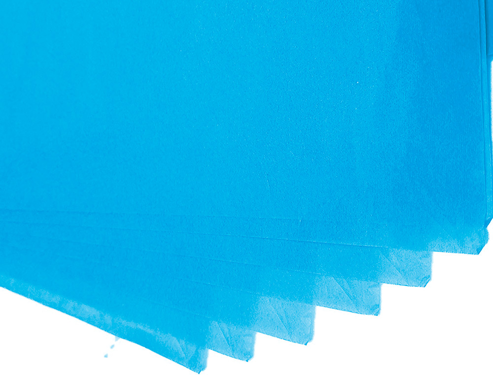 PAPEL SEDA LIDERPAPEL 52 X 76 CM 18 GR CELESTE