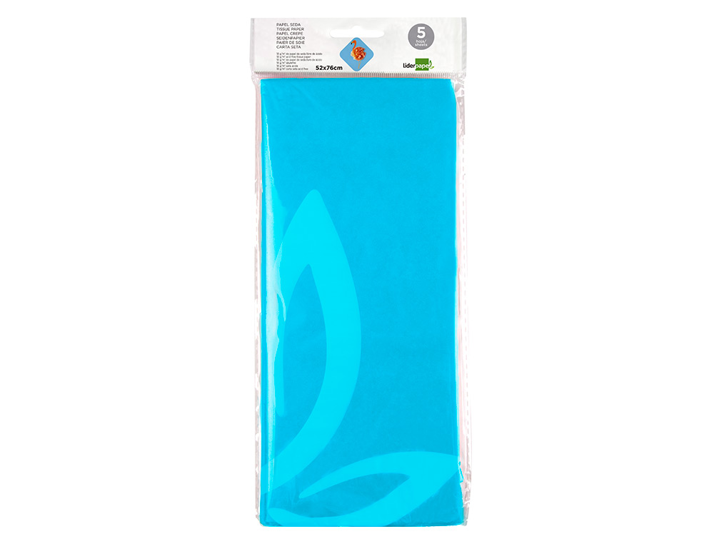 PAPEL SEDA LIDERPAPEL 52 X 76 CM 18 GR CELESTE