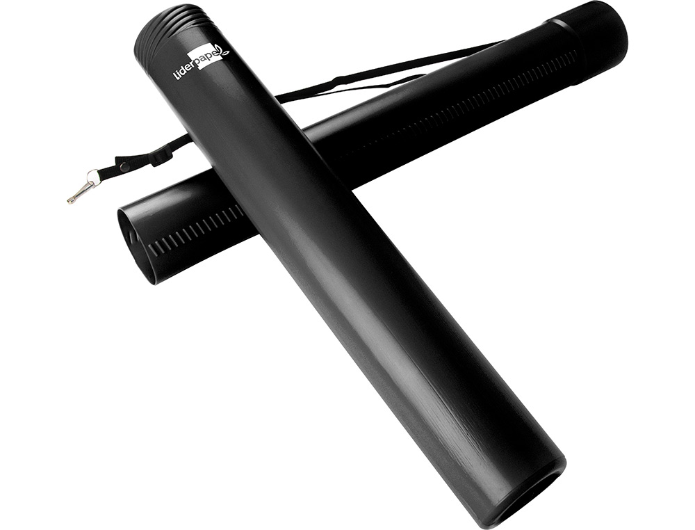 TUBO PORTA DESENHOS EXTENSIVEL 80 CM PRETO