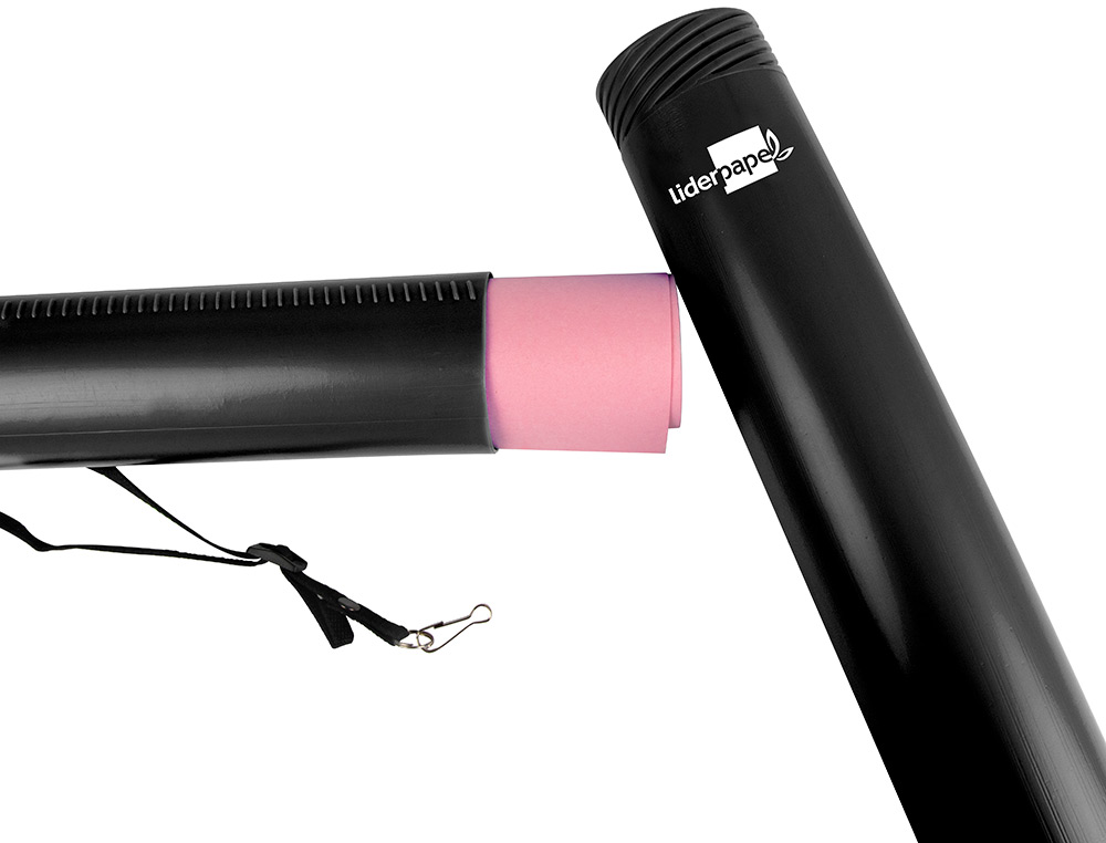 TUBO PORTA DESENHOS EXTENSIVEL 80 CM PRETO