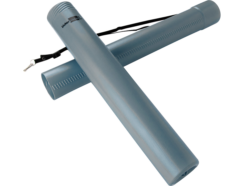 TUBO PORTA DESENHOS EXTENSIVEL 80 CM CINZA