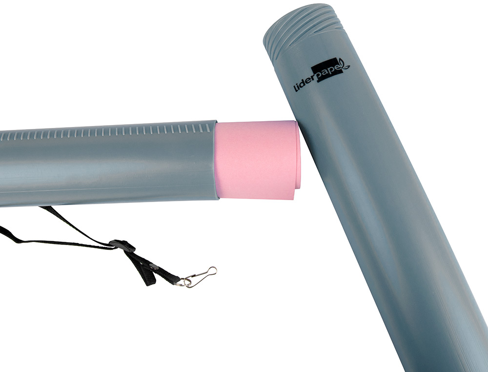 TUBO PORTA DESENHOS EXTENSIVEL 80 CM CINZA