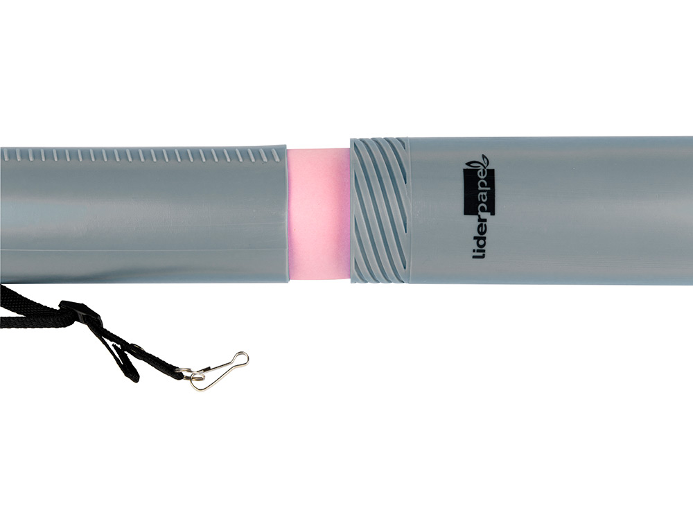 TUBO PORTA DESENHOS EXTENSIVEL 80 CM CINZA