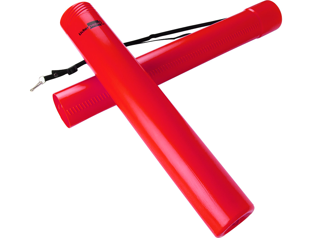 TUBO PORTA DESENHOS EXTENSIVEL 80 CM VERMELHO