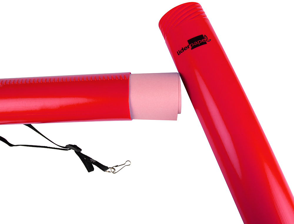 TUBO PORTA DESENHOS EXTENSIVEL 80 CM VERMELHO