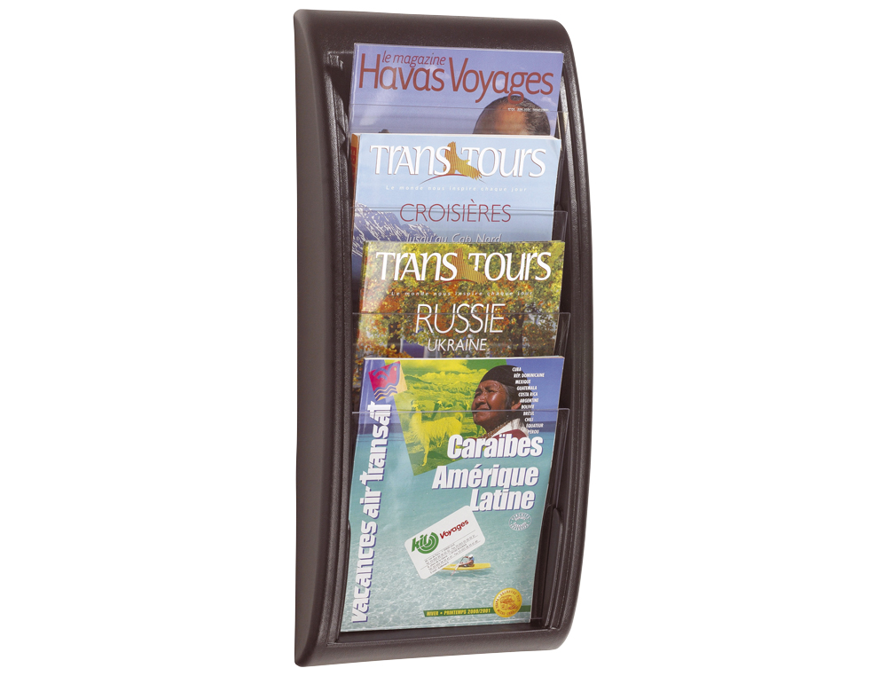 EXPOSITOR PAPERFLOW MURAL COM 4 DIVISORIAS PARA FORMATO DIN A4 650 X 290 X 95 MM