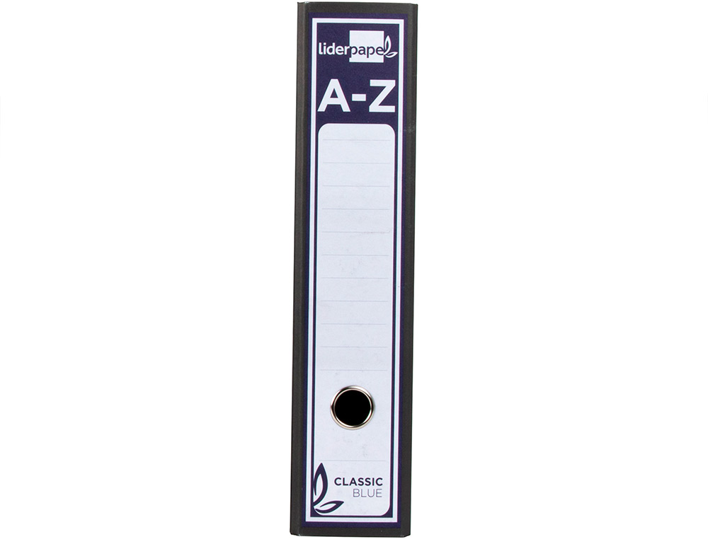 PASTA DE ARQUIVO LIDERPAPEL CLASSIC BLUE CARTAO FORRADO DIN A4 GASPEADA PRETA SEM CAIXA