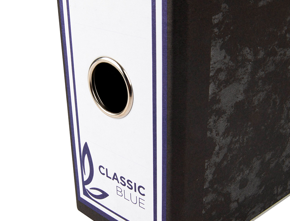 PASTA DE ARQUIVO LIDERPAPEL CLASSIC BLUE CARTAO FORRADO DIN A4 GASPEADA PRETA SEM CAIXA