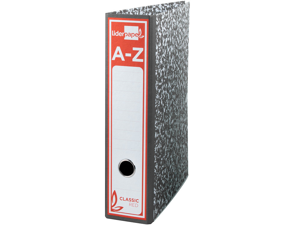 PASTA DE ARQUIVO LIDERPAPEL CLASSIC RED CARTAO FORRADO DIN A4 GASPEADA CINZA SEM CAIXA