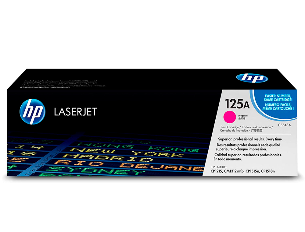 TONER HP CB543A COR LASERJET CP-1215/CP-1515/CP-1518 MANGENTA WITH COLORSPHERE -1.00PAG