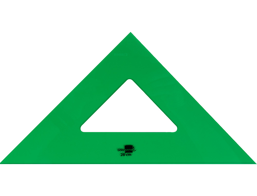 ESQUADRO LIDERPAPEL 28 CM PLASTICO VERDE