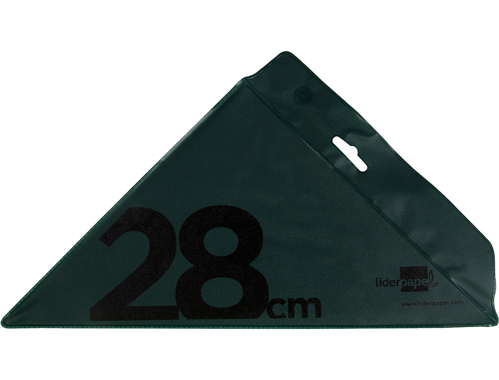 ESQUADRO LIDERPAPEL 28 CM PLASTICO VERDE