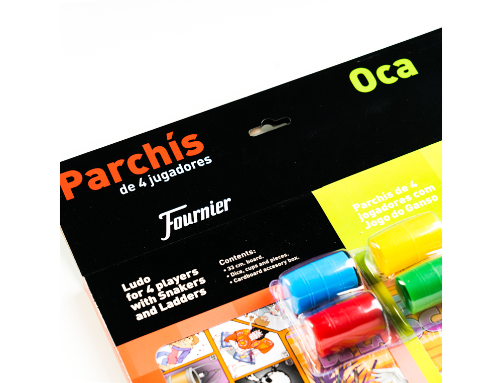 PARCHIS FOURNIER COM JOGO DO GANSO TABULEIRO PEQUENO 42,5X33X4,45X33X4,4 CM