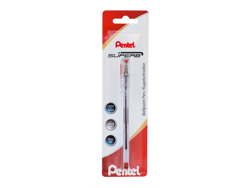 BLISTER ESFEROGRAFICA PENTEL BK77 1 UNIDADE - VERMELHO