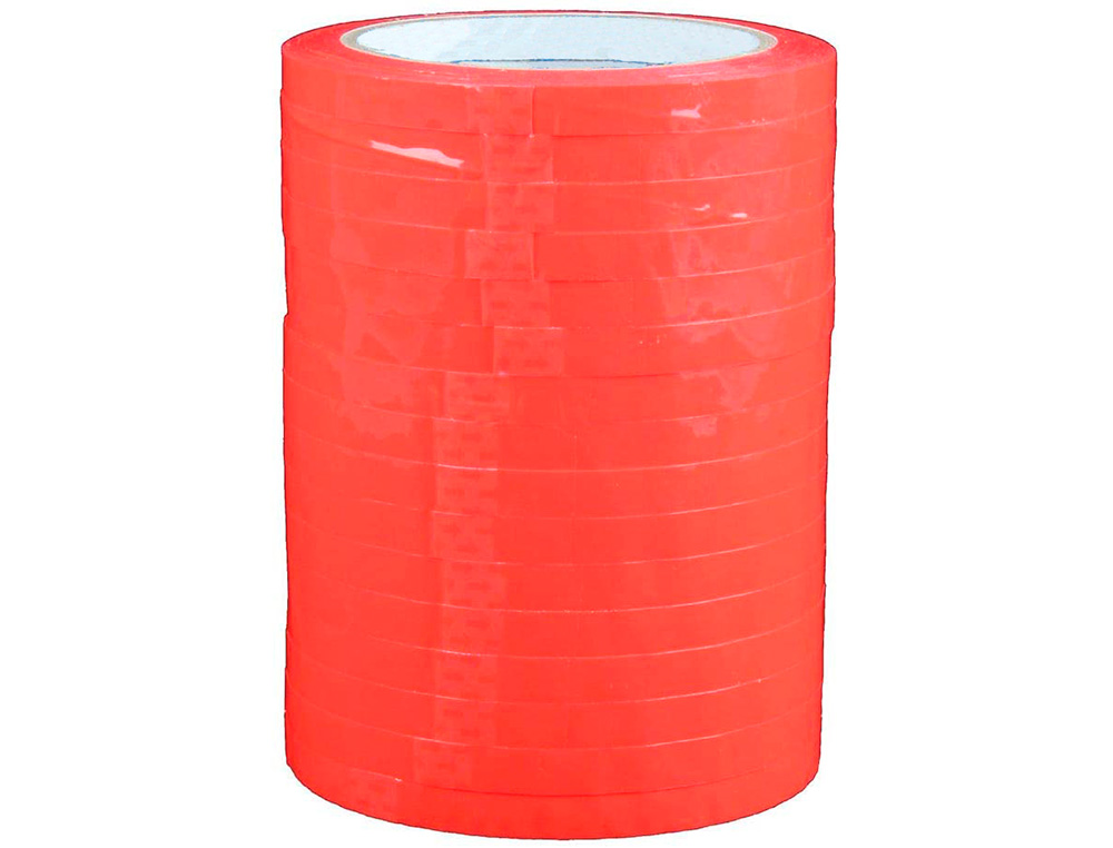 FITA ADESIVA Q-CONNECT 66M X 9MM VERMELHA PARA FECHAR SACOS