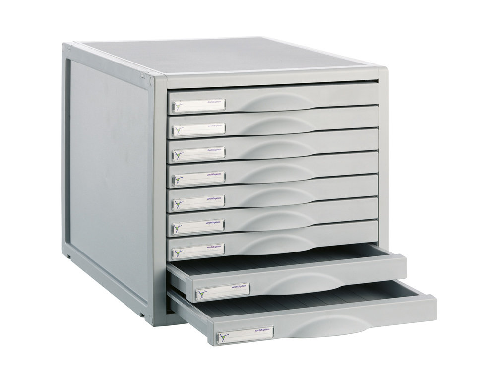 BLOCO CLASSIFICADOR 8409C 9 GAVETAS COR CINZA 356X316X303 MM