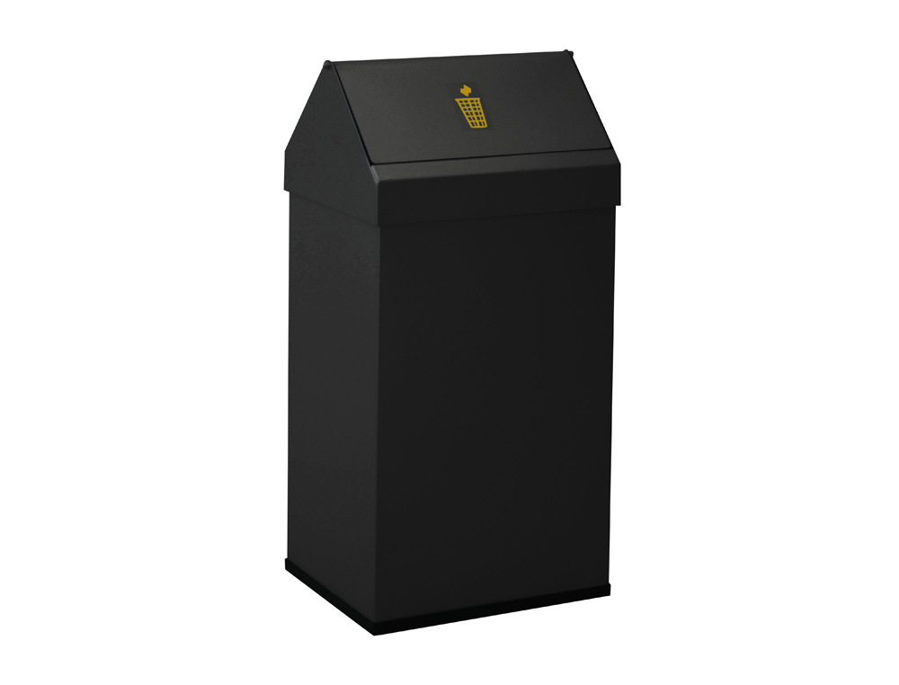 CESTO DE PAPEIS SIE METALICO COM TAMPA GIRATORIA CAPACIDADE 52 LITROS 65 X 25 X 32 CM