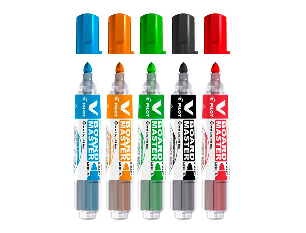 MARCADOR PILOT V BOARD MASTER PARA QUADRO BRANCO PRETO TINTA LIQUIDA TRACO 2,3MM