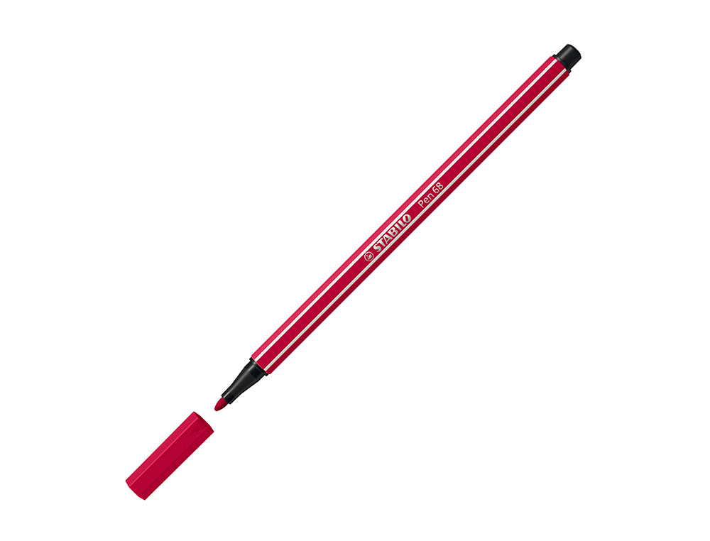 MARCADOR STABILO AGUARELAVEL PEN 68 VERMELHO ESCURO 1 MM