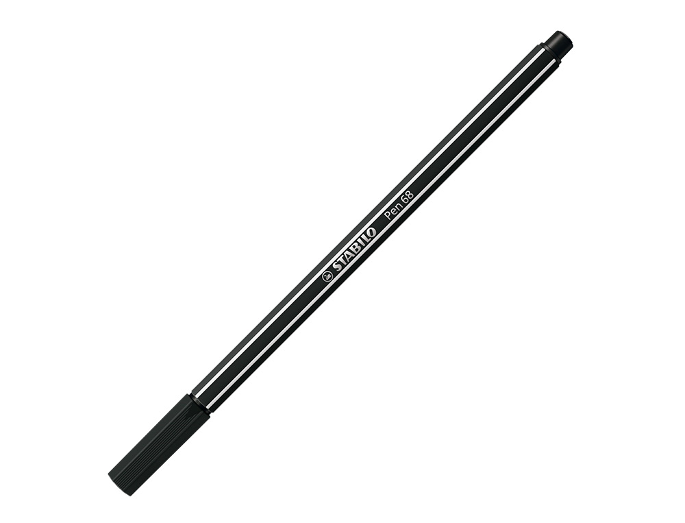 MARCADOR STABILO AGUARELAVEL PEN 68 PRETO 1 MM