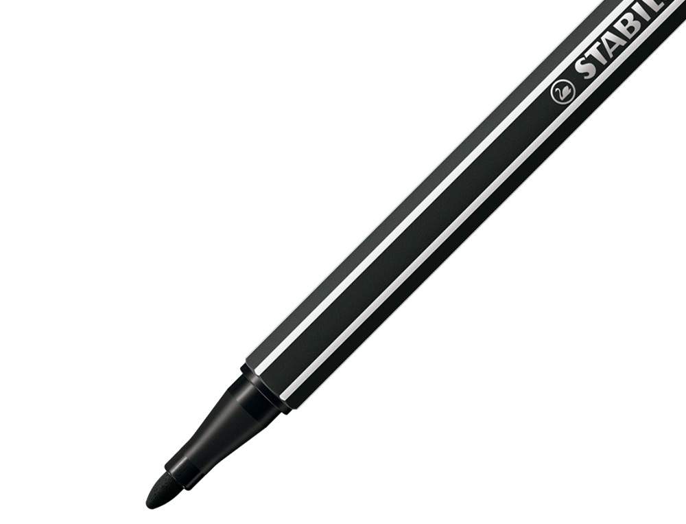 MARCADOR STABILO AGUARELAVEL PEN 68 PRETO 1 MM