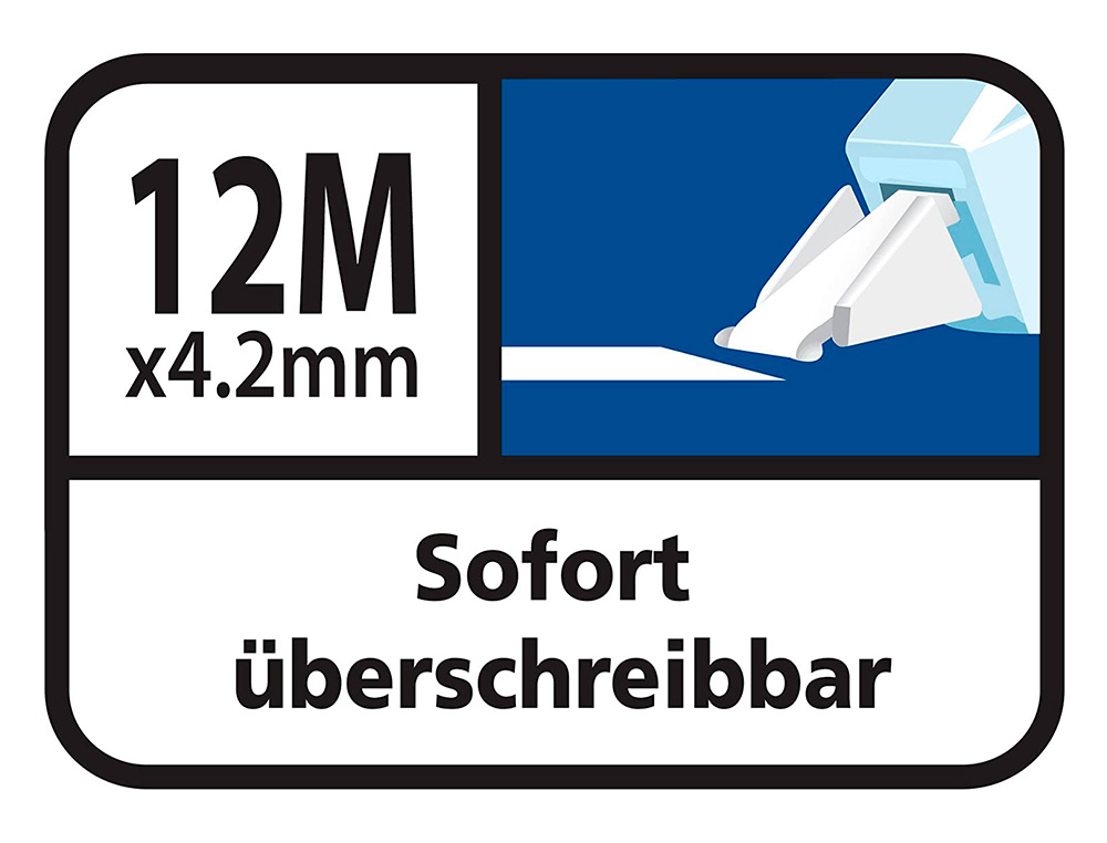 CORRETOR TIPP-EX EASY LATERAL 4,2 MM X12MT