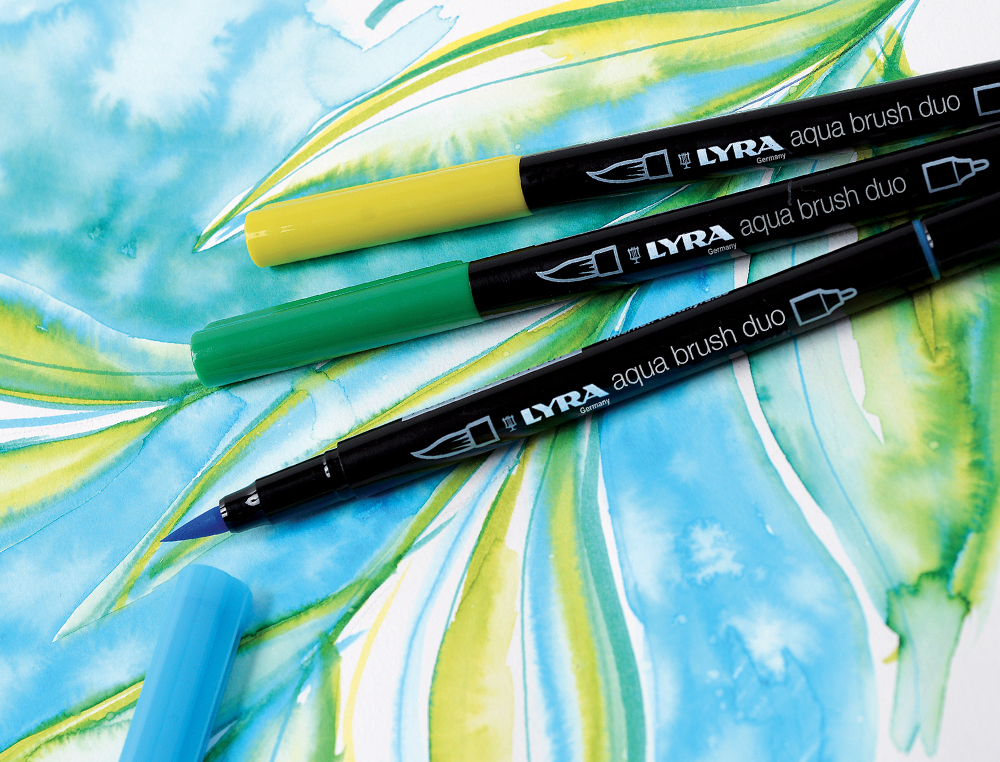 MARCADOR LYRA AQUA BRUSF DUO CAIXA DE 24 CORES