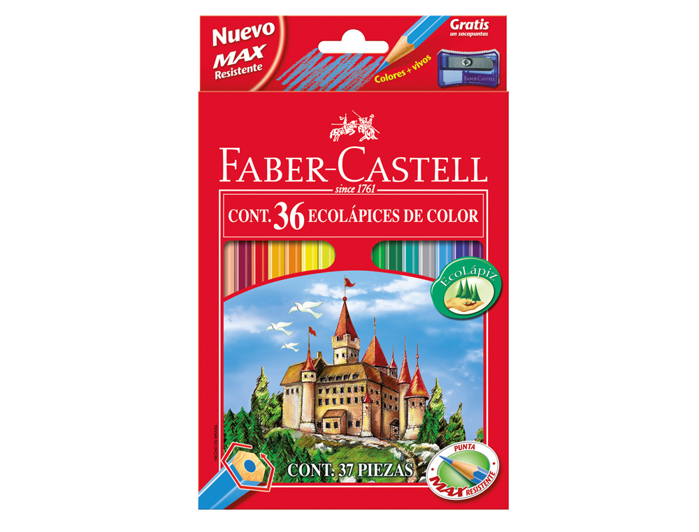 LAPIS DE COR FABER-CASTELL C/36 CORES HEXAGONAL MADEIRA