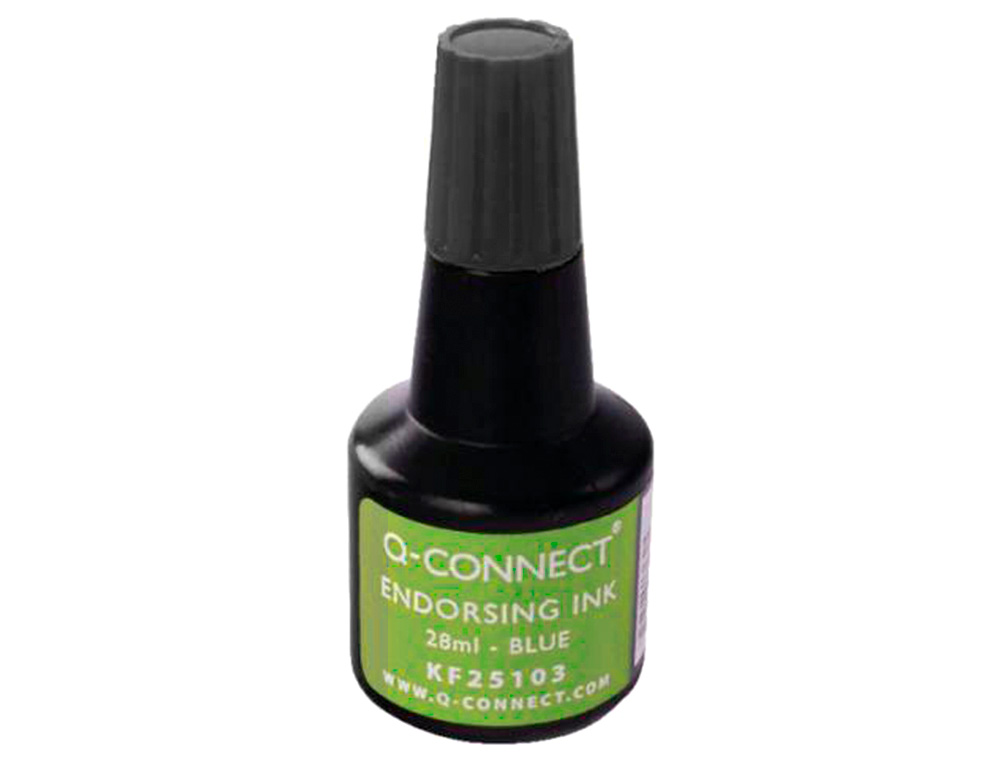 TINTA PARA ALMOFADA Q-CONNECT PRETO FRASCO DE 28 ML