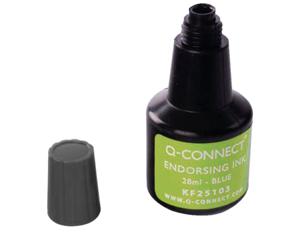 TINTA PARA ALMOFADA Q-CONNECT PRETO FRASCO DE 28 ML