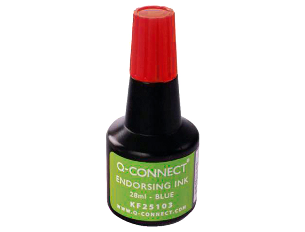 TINTA PARA ALMOFADA Q-CONNECT VERMELHO FRASCO DE 28 ML