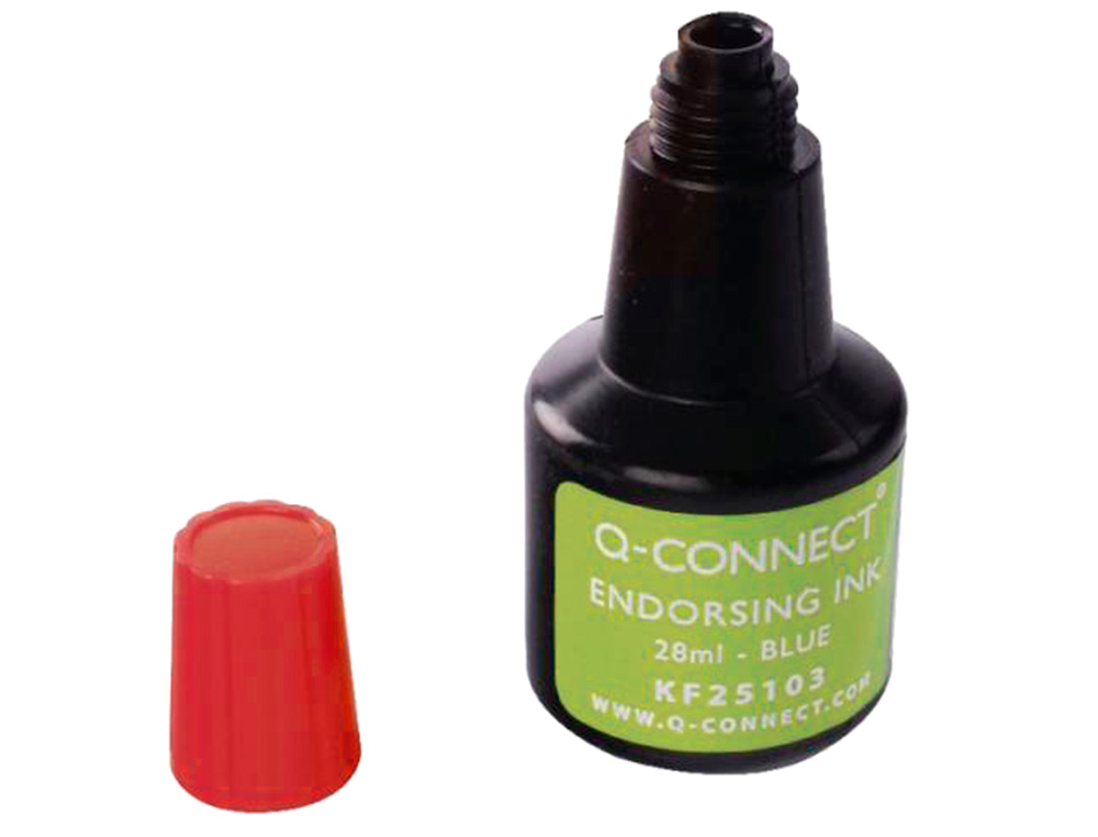 TINTA PARA ALMOFADA Q-CONNECT VERMELHO FRASCO DE 28 ML
