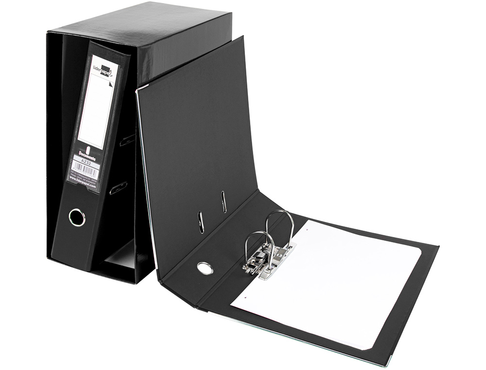 MODULO LIDERPAPEL 2 PASTAS FOLIO 2 ANEIS MECANISMO DE ALAVANCA 75MM PRETO