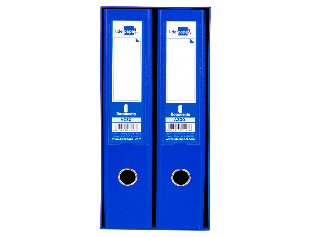 MODULO LIDERPAPEL 2 PASTAS FOLIO 2 ANEIS MECANISMO DE ALAVANCA 75MM AZUL