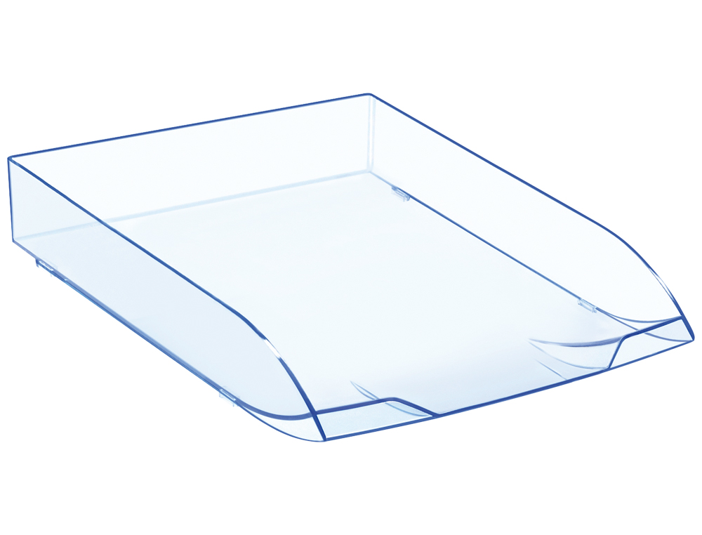 TABULEIRO DE SECRETARIA CEP CONFORT ICE BLUE PLASTICO TRANSPARENTE CELESTE 370X270X61 MM
