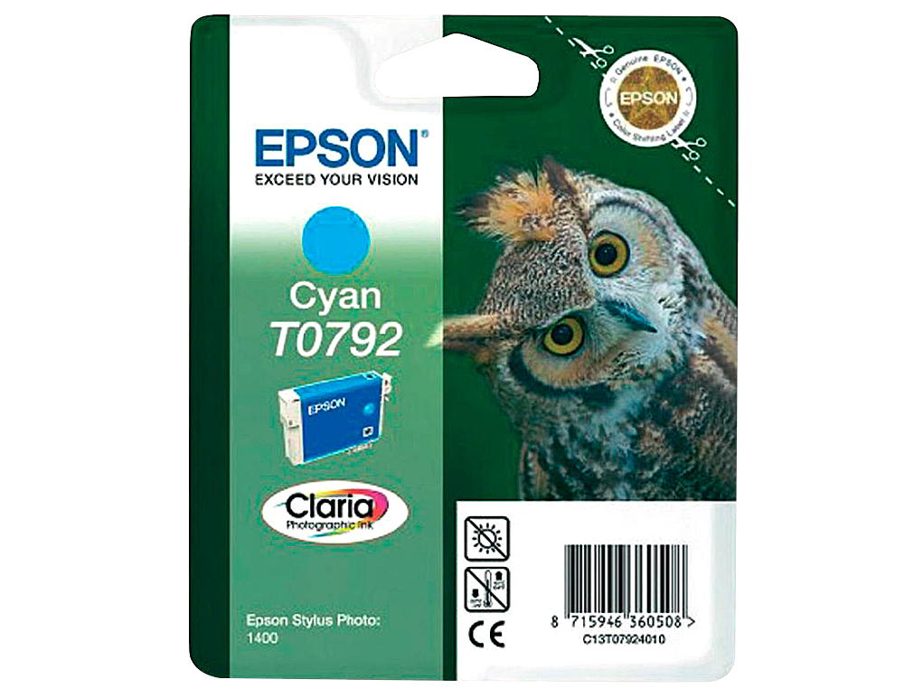 TINTEIRO EPSON STYLUS TO7924 CIAN P50/ PX650/ 700W/ 710/ 720WD/ 730WD/ 800FW