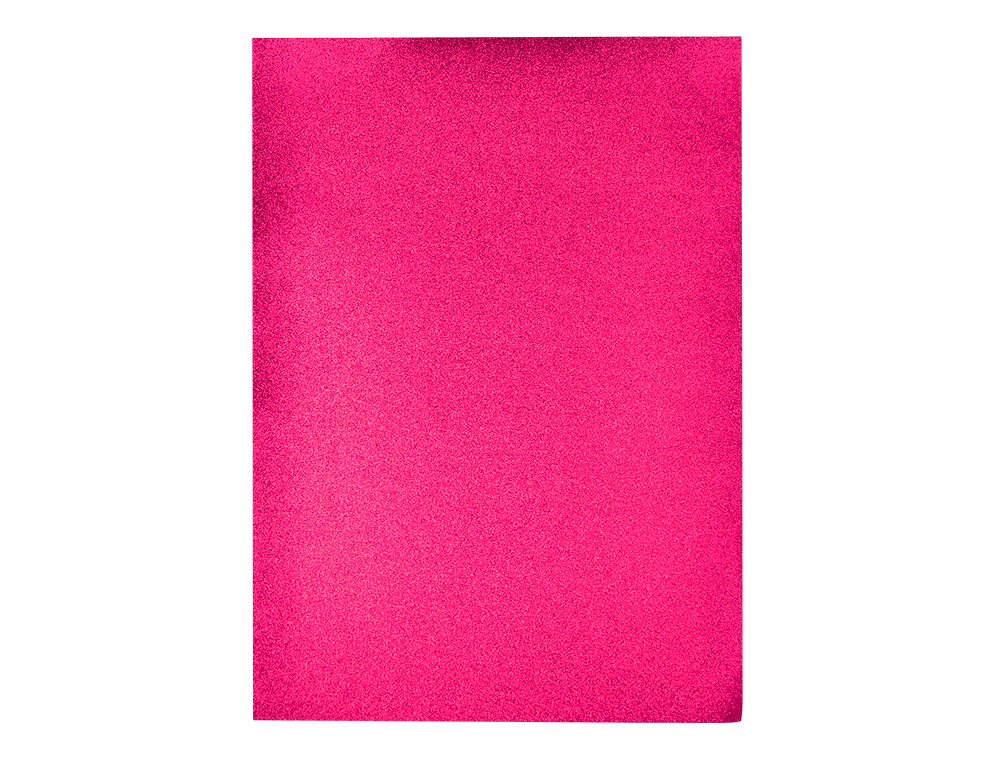 GOMA EVA COM PURPURINA BIODEGRADAVEL LIDERPAPEL 50X70CM 60 GR ESPESSURA 2 MM ROSA